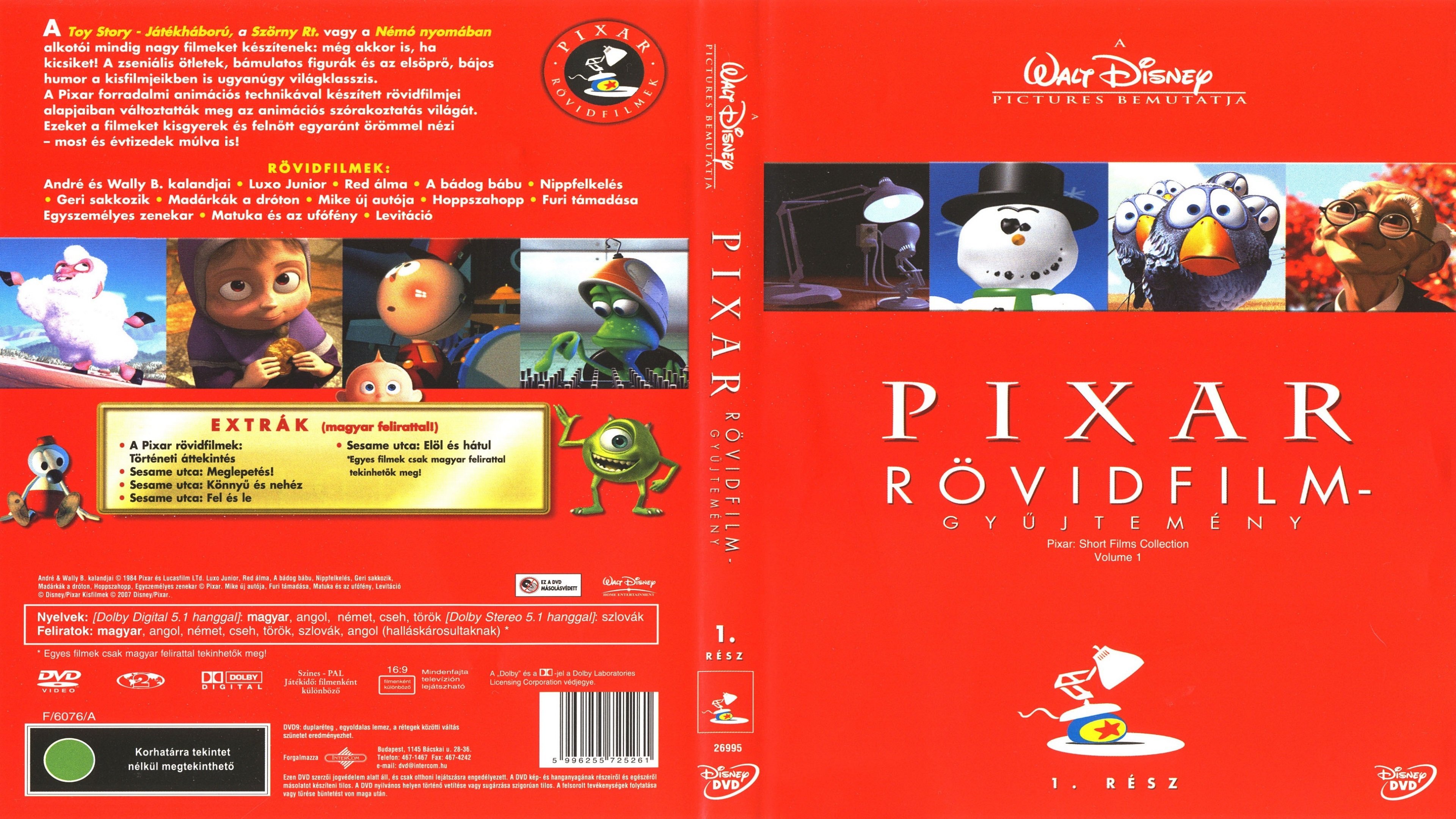Short films collection. Pixar short films. Pixar short films collection 1. Pixar DVD.